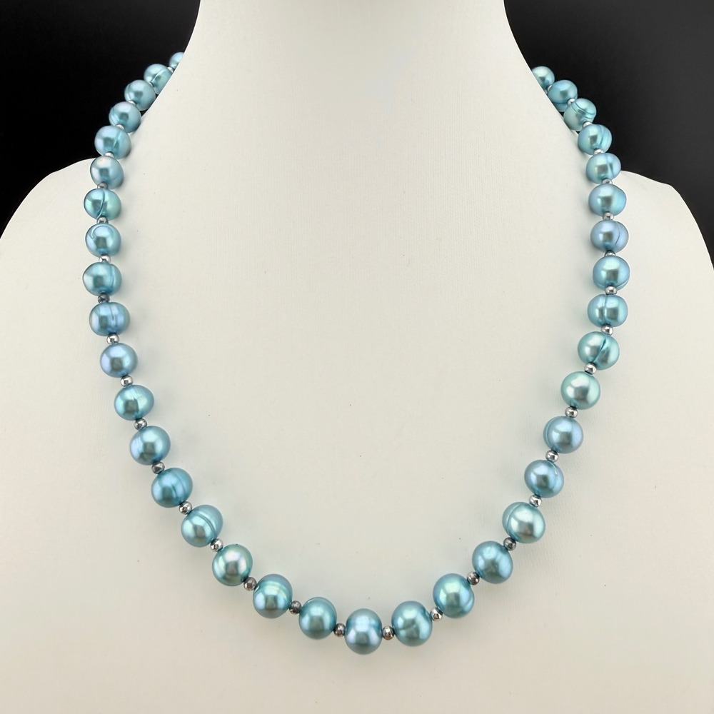 Honora Necklace Blue Cultured Pearl Sterling Silver 925 Coastal grandmother